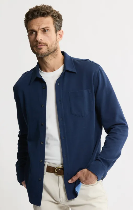 Manor Long Sleeve Cotton Double Face Shirt made by Jachs