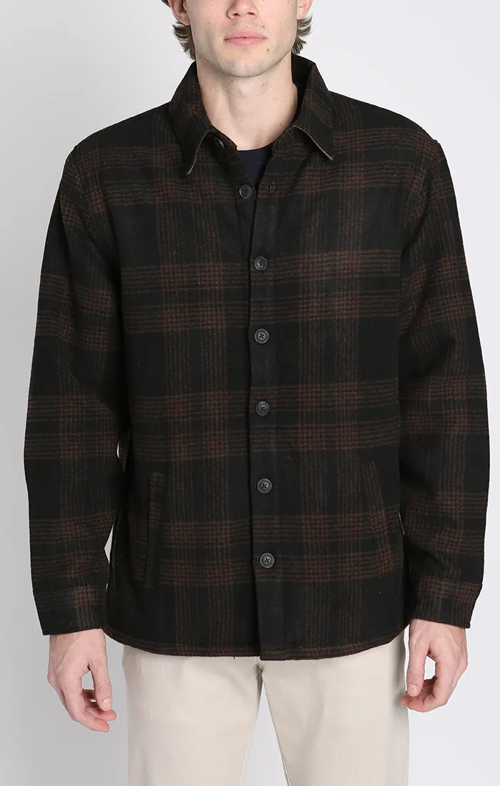 Yates Wool Blend Sherpa Lined Shirt Jacket sold by Jachs