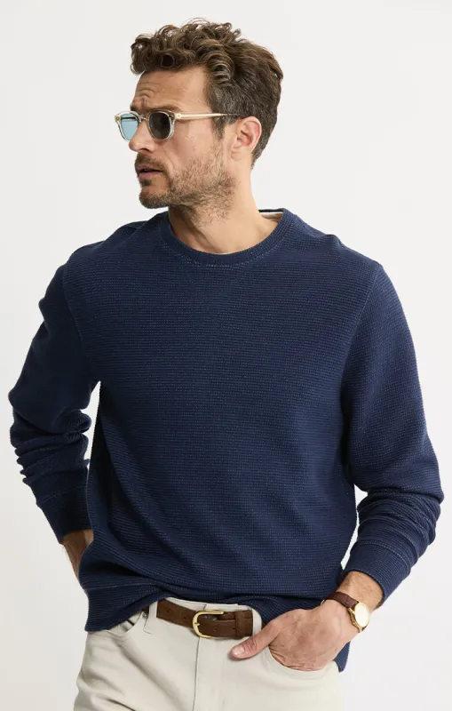 Doubleface Mesh Crewneck Pullover sold by Jachs