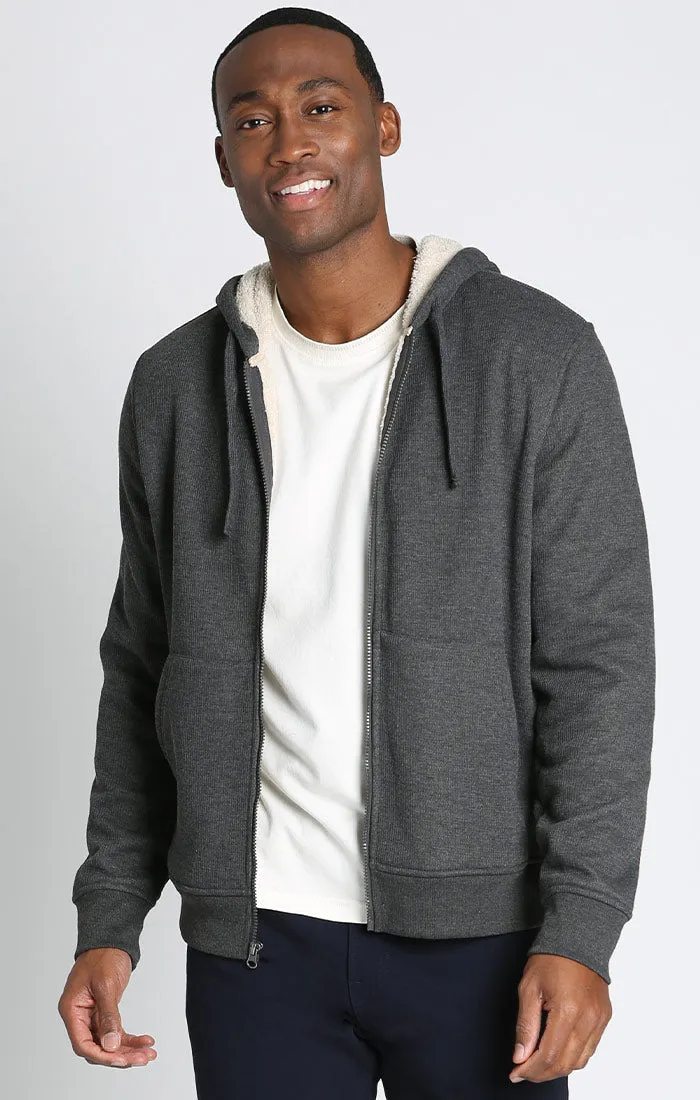 Sherpa Lined Waffle Hoodie sold by Jachs