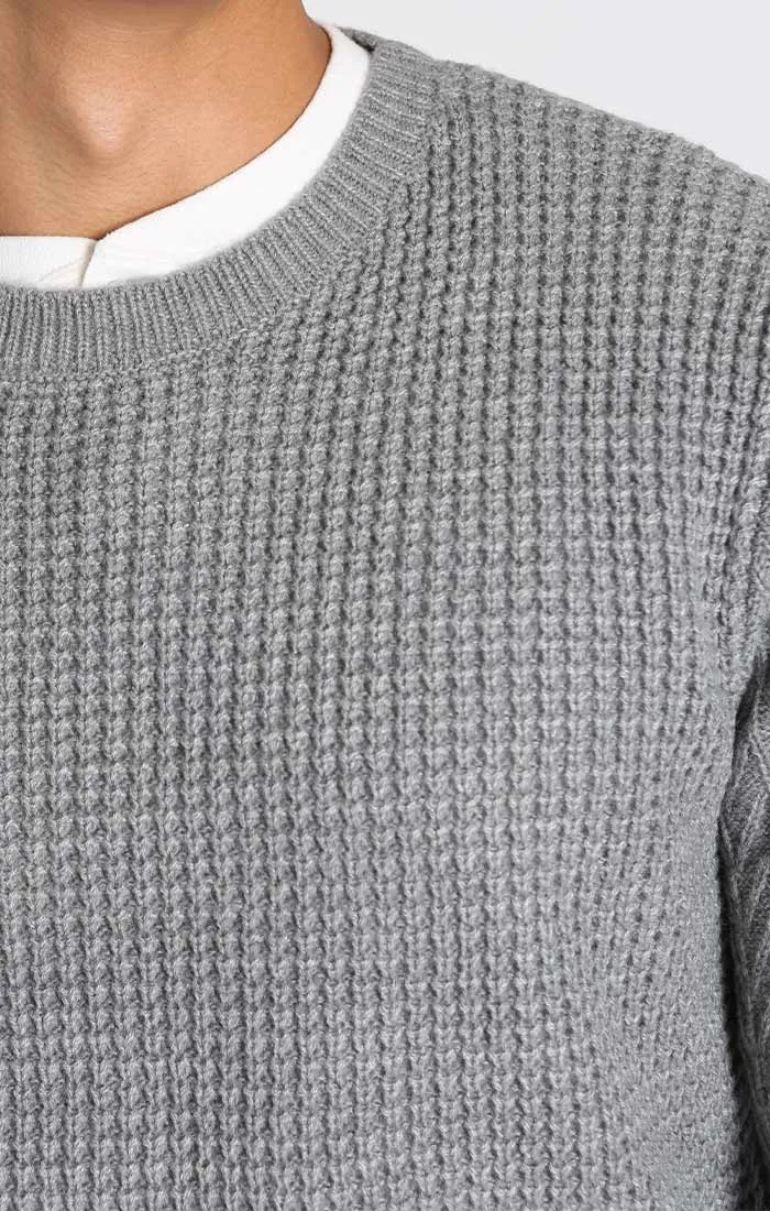 Mixed Stitch Waffle Crewneck Sweater sold by Jachs product image thumbnail 2