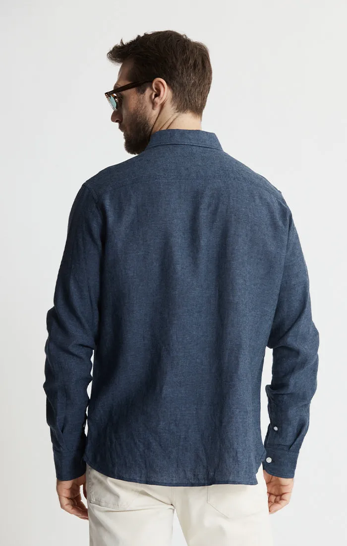 Linen Blend Button-Up Shirt sold by Jachs product image thumbnail 3