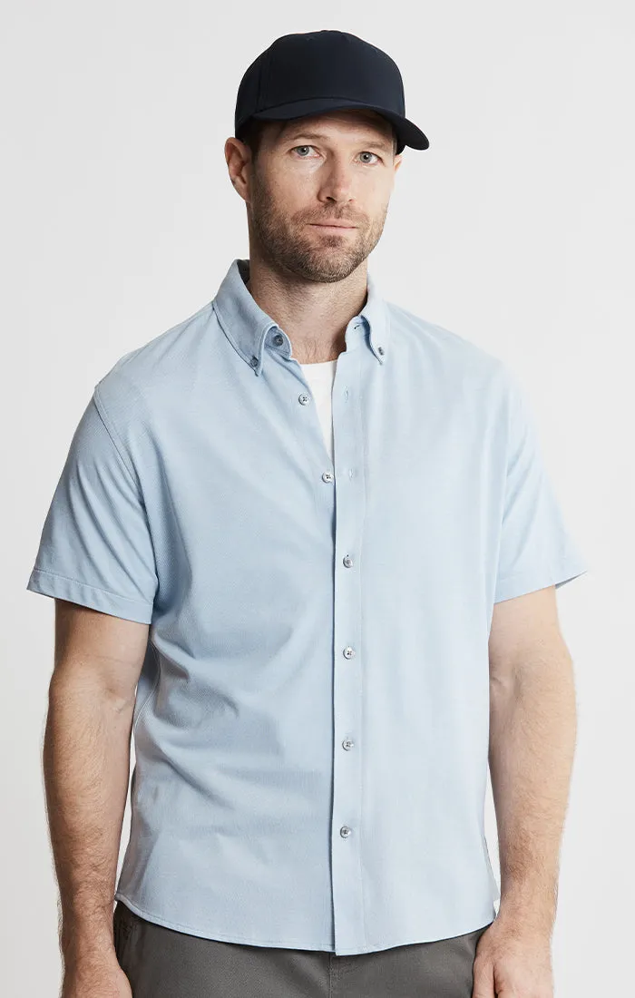 Knit Oxford Stretch Short Sleeve Shirt sold by Jachs