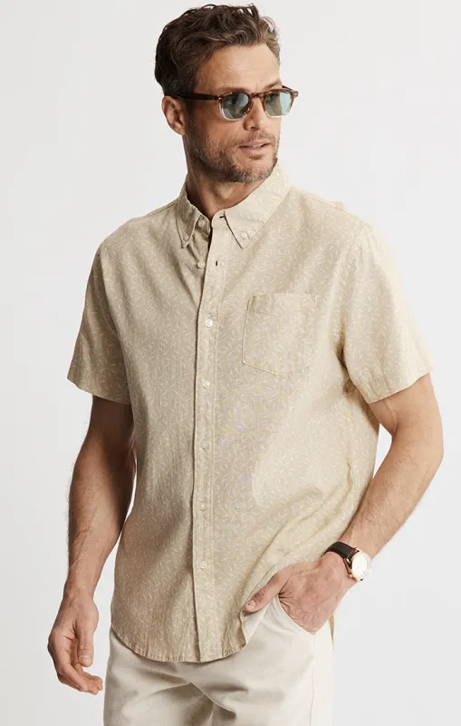 Cotton Linen Short Sleeve Shirt sold by Jachs