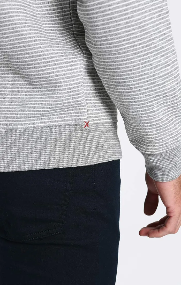 Striped Sustainable Fleece Crewneck sold by Jachs product image thumbnail 5