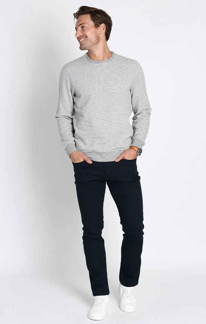 Striped Sustainable Fleece Crewneck sold by Jachs product image thumbnail 4