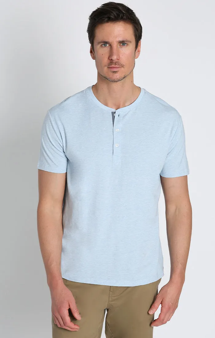 Stretch Pima Blend Short Sleeve Henley sold by Jachs