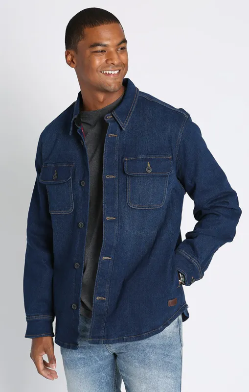 Stretch Flannel Lined Denim Jacket sold by Jachs