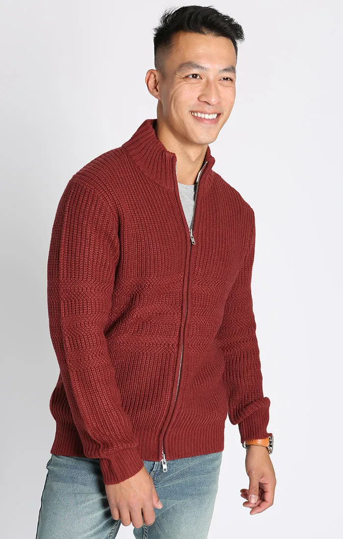 Full Zip Mockneck Sweater sold by Jachs