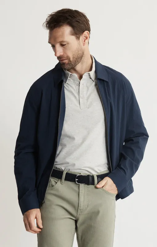Charles Seersucker Full Zip Jacket made by Jachs