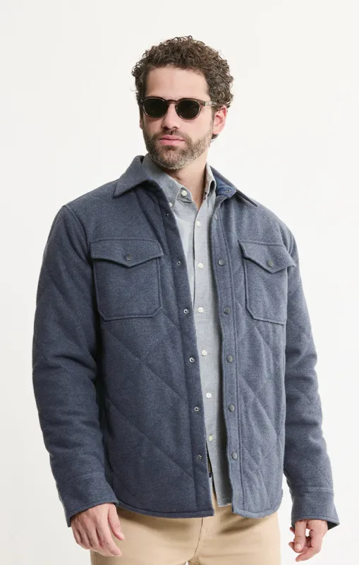 Quilted Brushed Knit Shirt Jacket sold by Jachs
