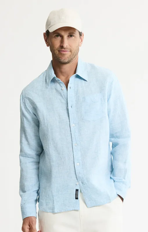 100% Linen Button-Down Shirt made by Jachs