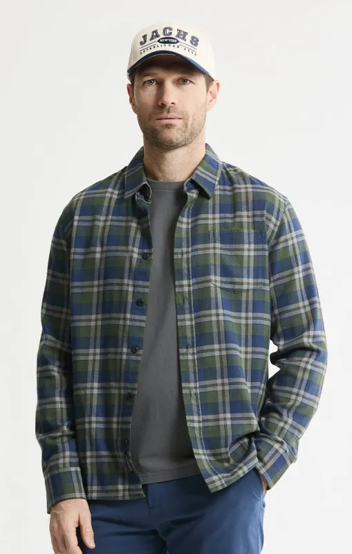 Manor Stretch Flannel Button-Down Shirt made by Jachs