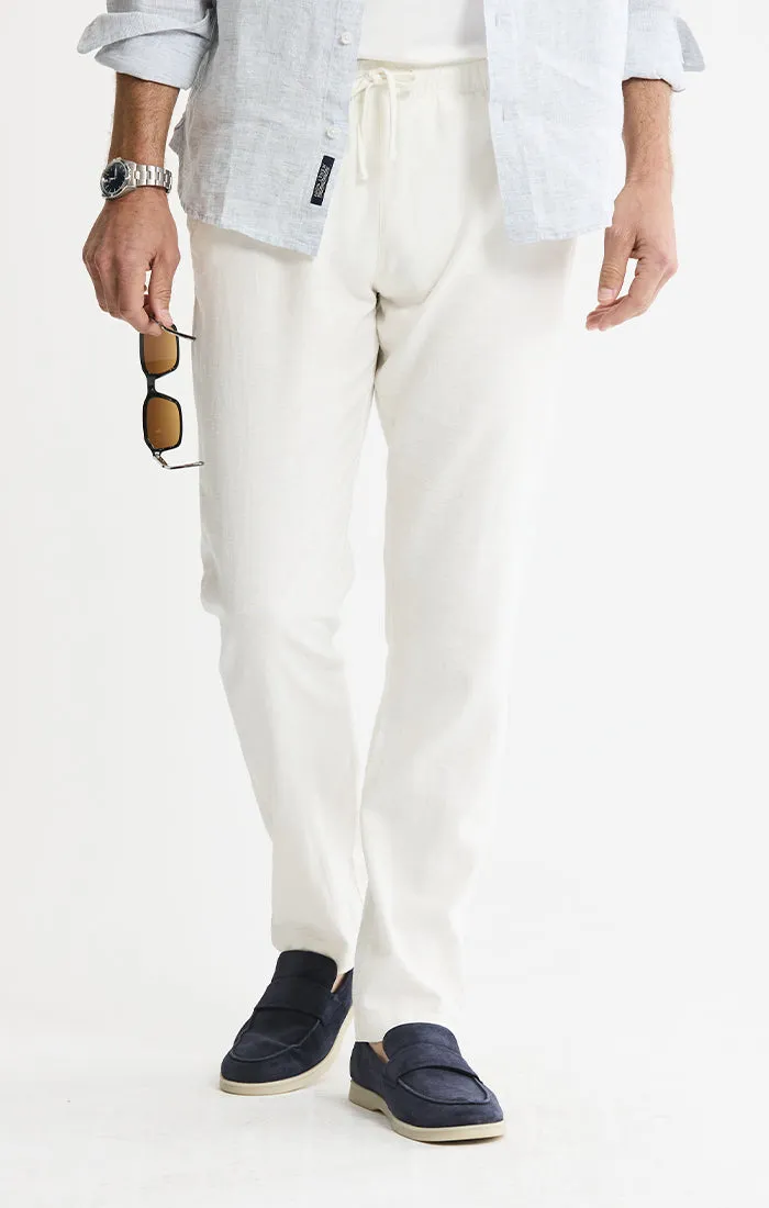 Linen Blend Drawstring Pants sold by Jachs