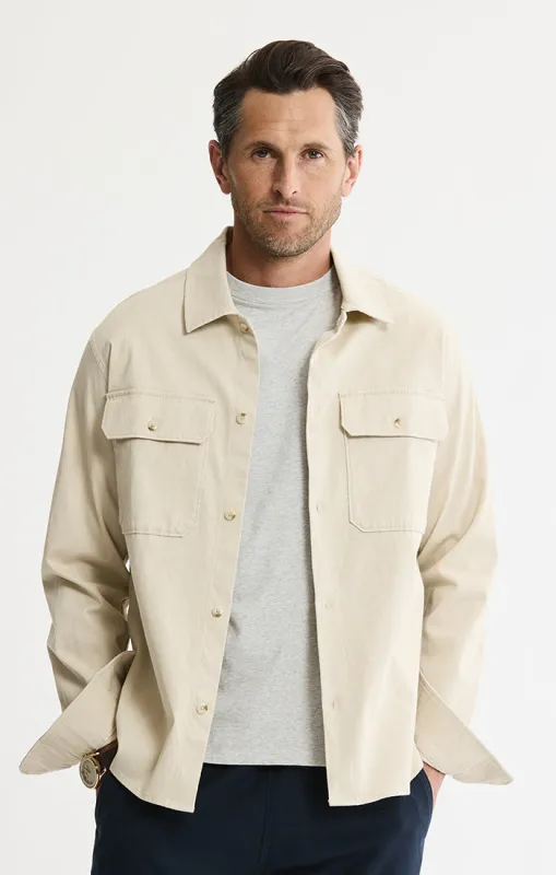 Cotton Silk Blend Overshirt made by Jachs