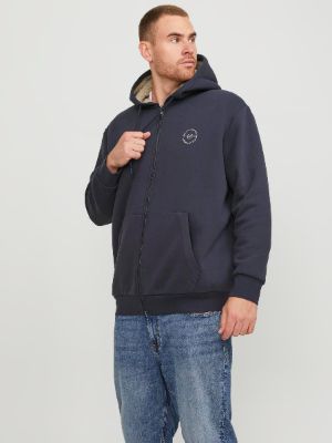 Plus Size Plain Zip Hoodie sold by Jack & Jones