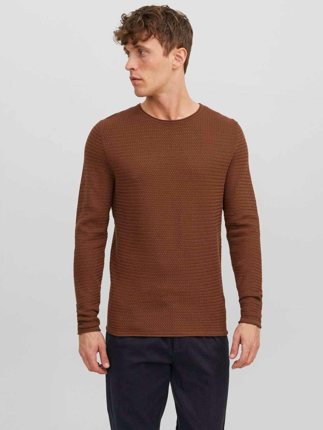 Plain Crew Neck Jumper sold by Jack & Jones
