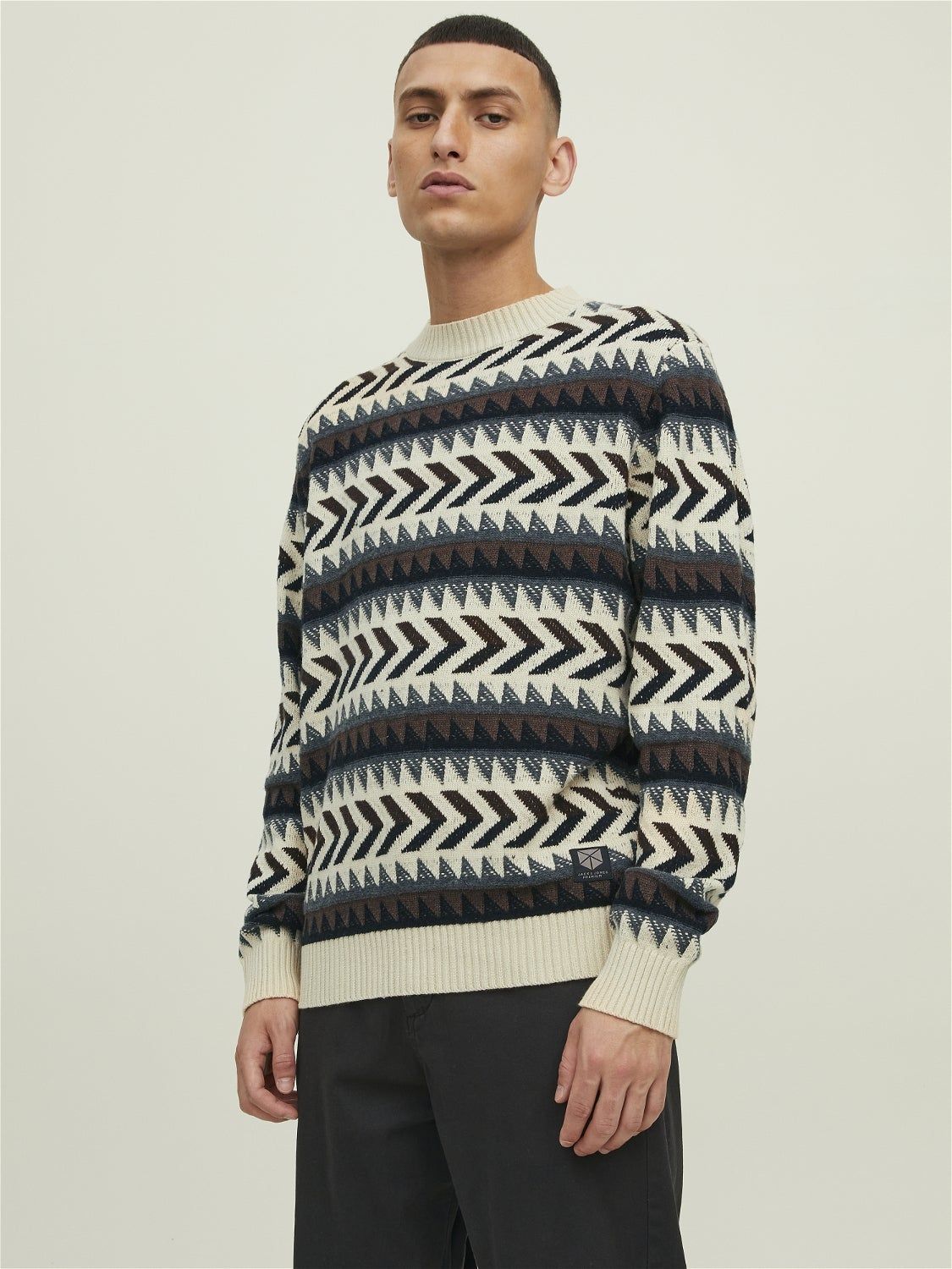 All Over Print Crew Neck Jumper sold by Jack & Jones