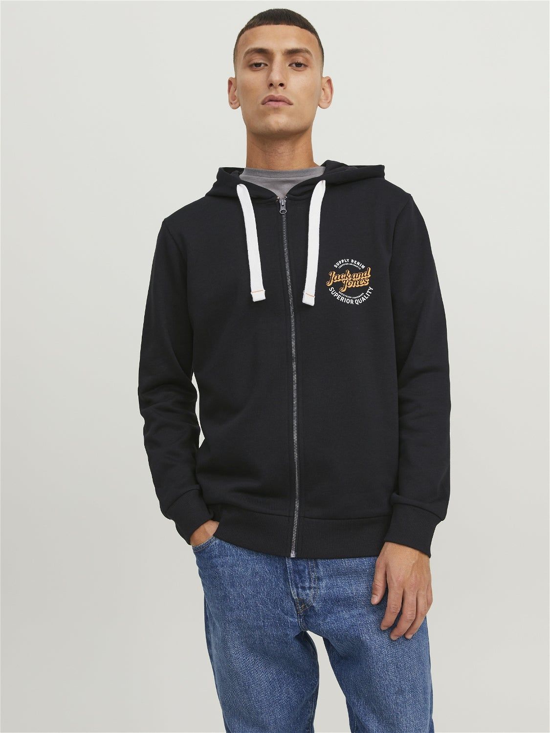 Logo Zip Hoodie sold by Jack & Jones