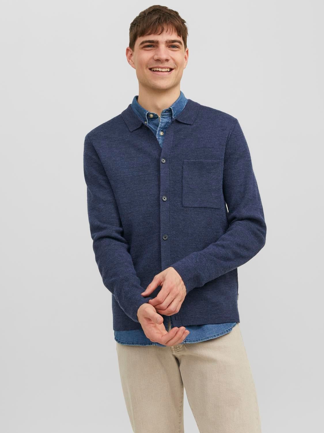 Plain Knitted cardigan sold by Jack & Jones