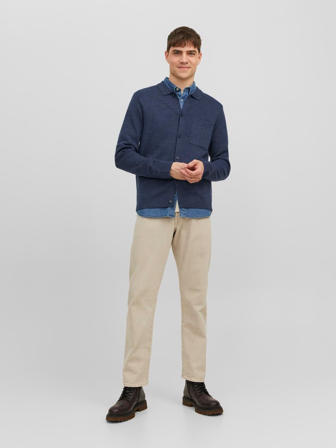 Plain Knitted cardigan sold by Jack & Jones product image thumbnail 4