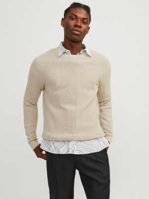 Plain Crew Neck Jumper sold by Jack & Jones