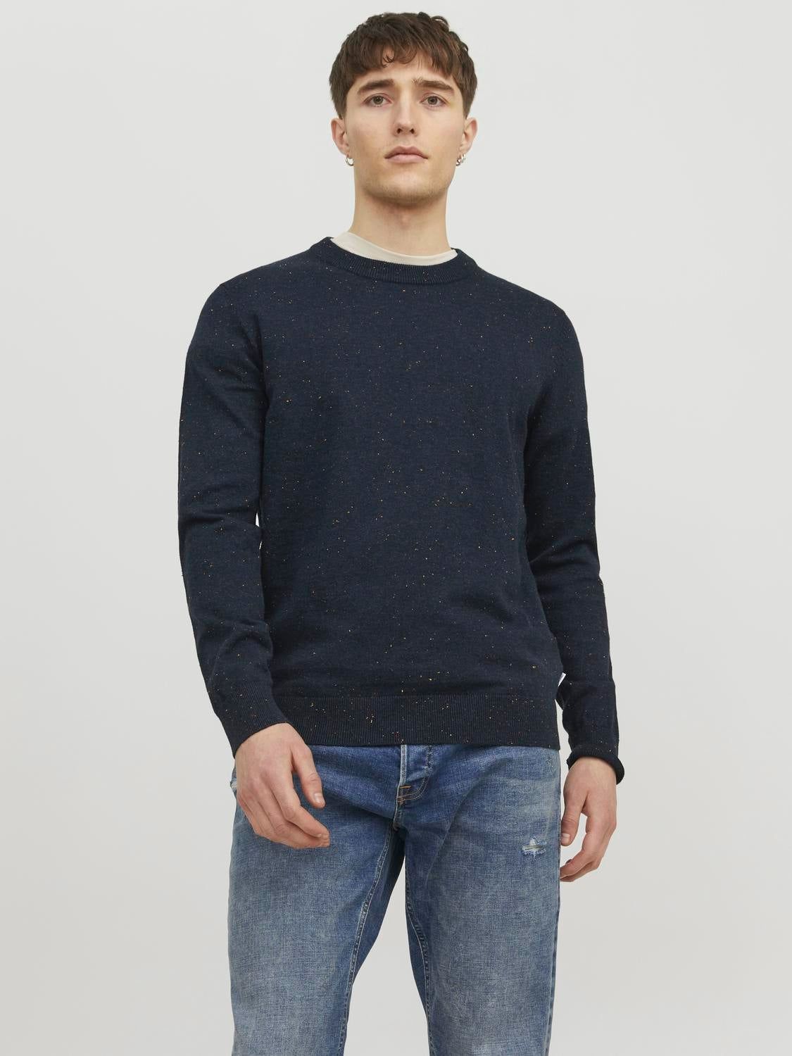 Melange Crew Neck Jumper sold by Jack & Jones