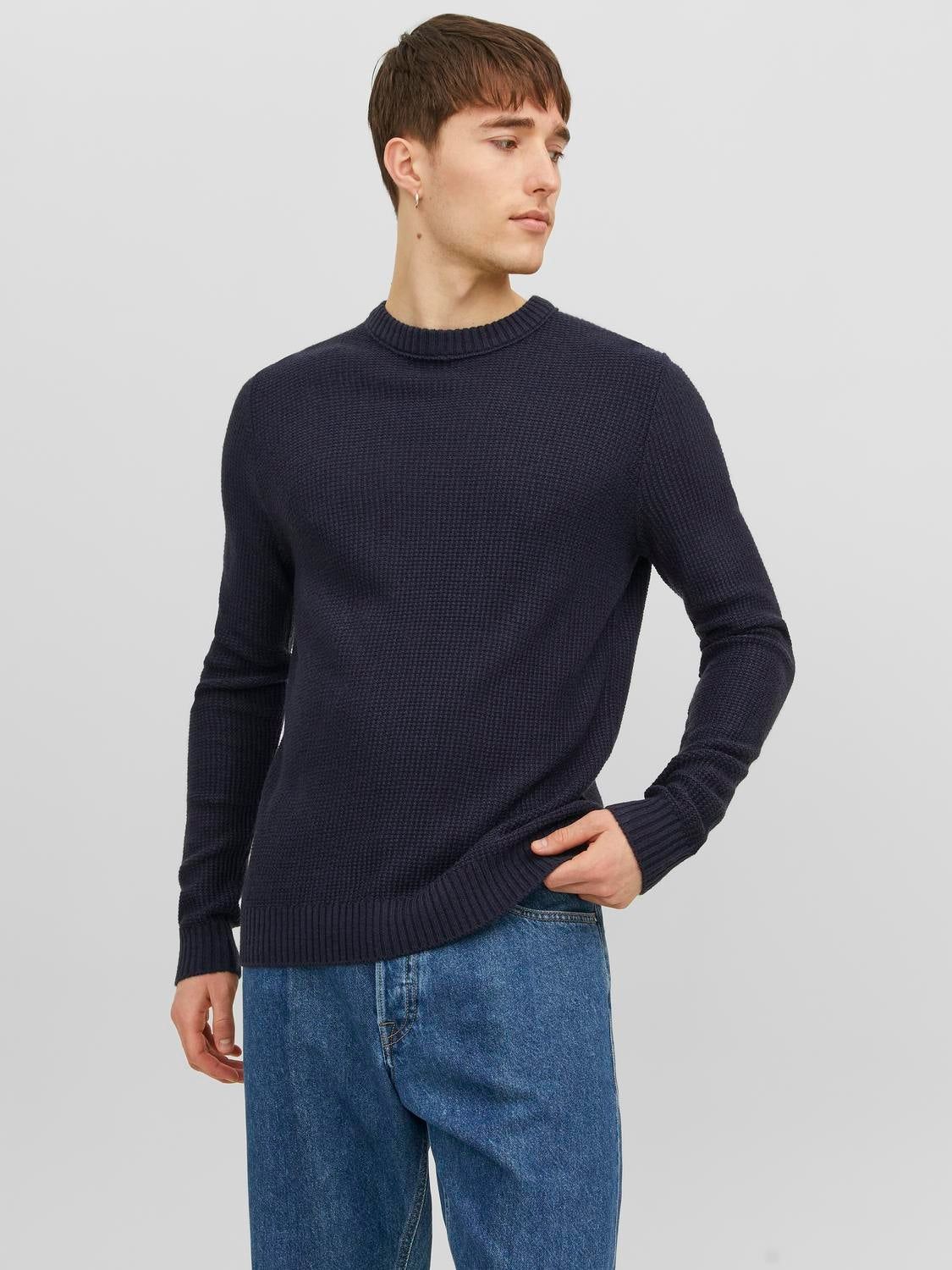 Plain Crew Neck Jumper sold by Jack & Jones