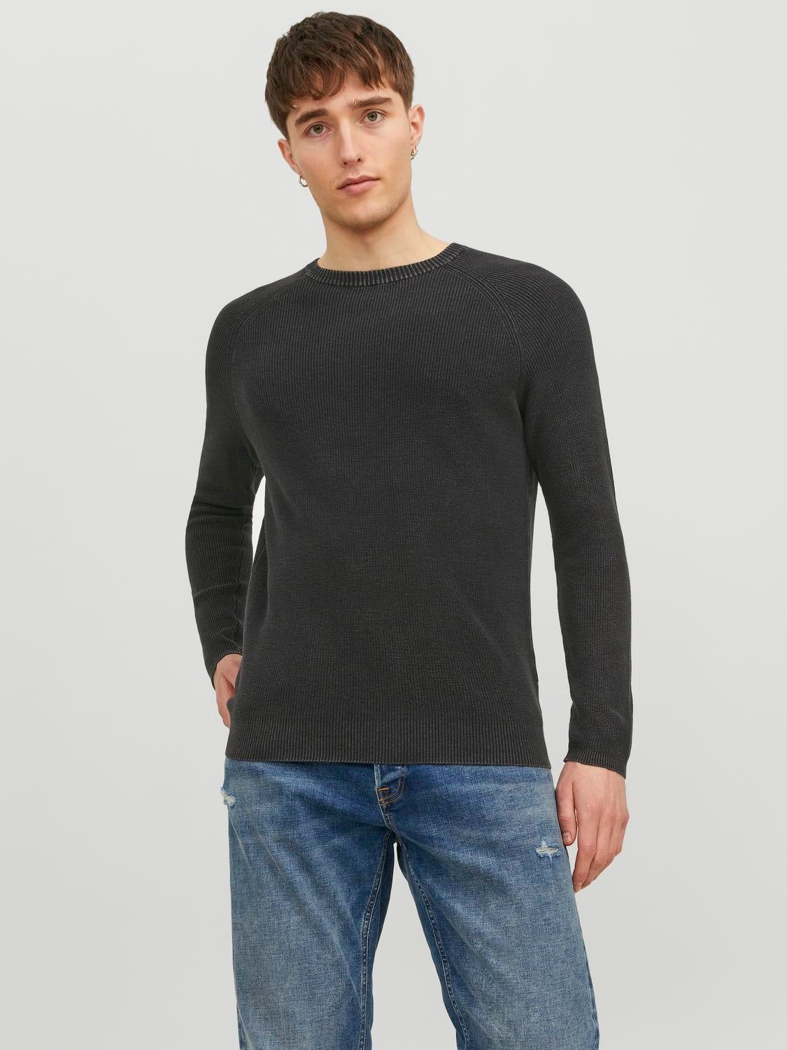 Plain Crew Neck Jumper sold by Jack & Jones