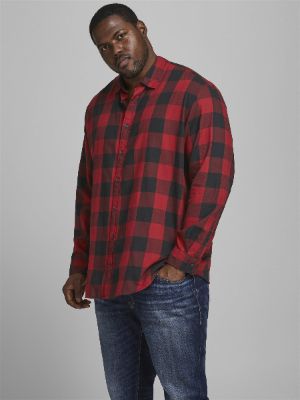 Plus Size Loose Fit Checked shirt sold by Jack & Jones