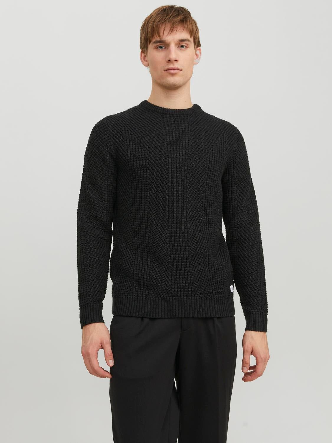 Plain Crew Neck Jumper sold by Jack & Jones