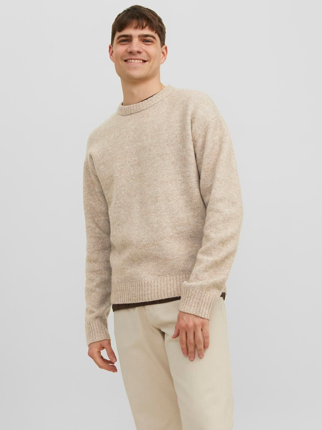 Plain Crew Neck Jumper sold by Jack & Jones