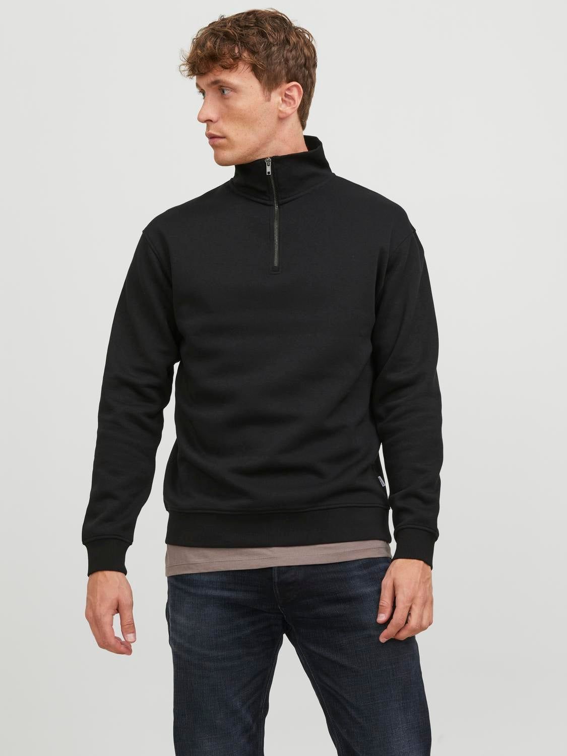 Plain Half Zip Sweatshirt sold by Jack & Jones