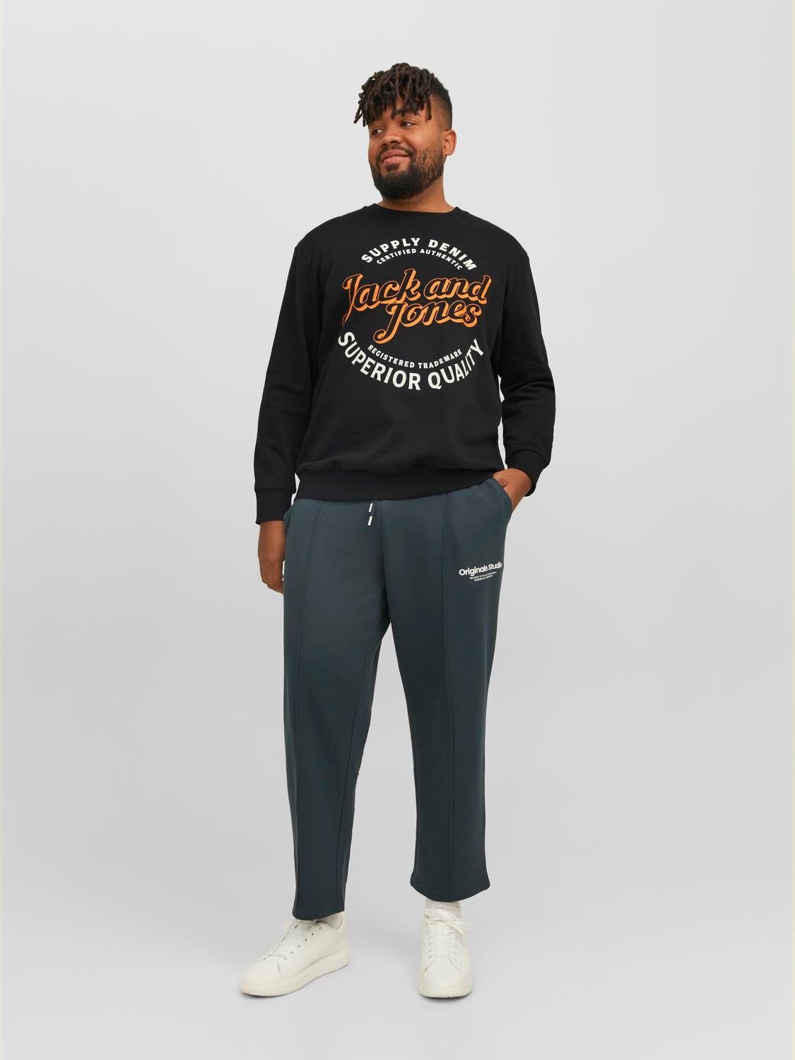Plus Size Logo Crewn Neck Sweatshirt sold by Jack & Jones product image thumbnail 4