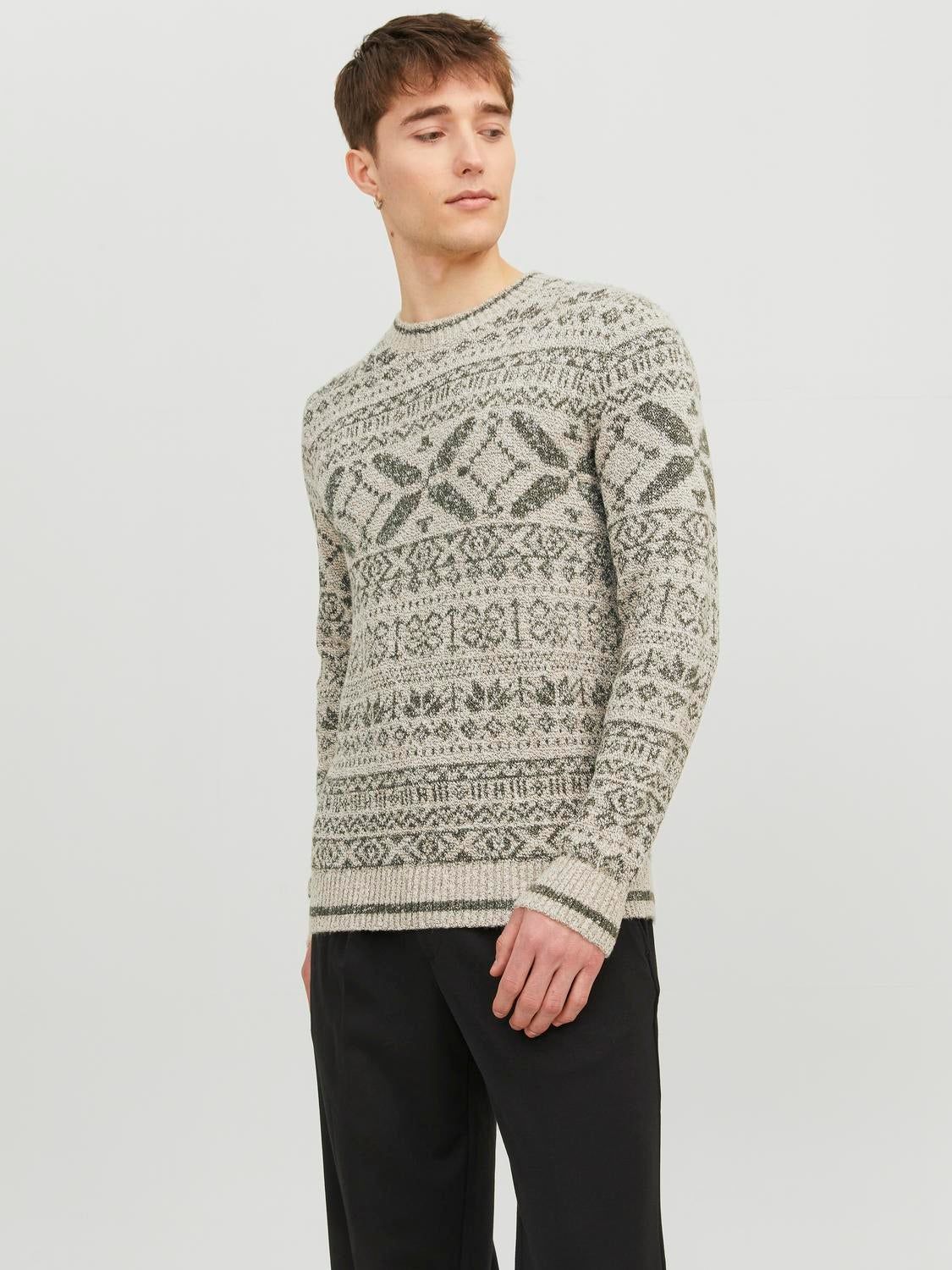 All Over Print Crew Neck Jumper sold by Jack & Jones
