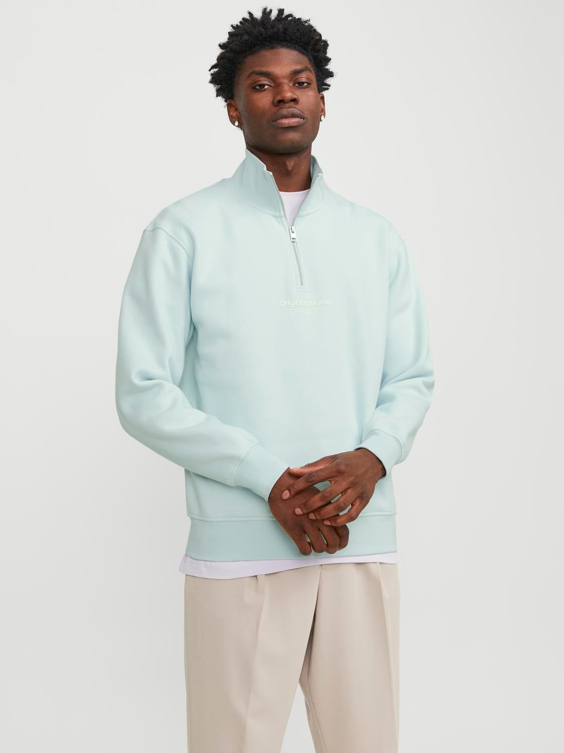 Text Half Zip Sweatshirt sold by Jack & Jones