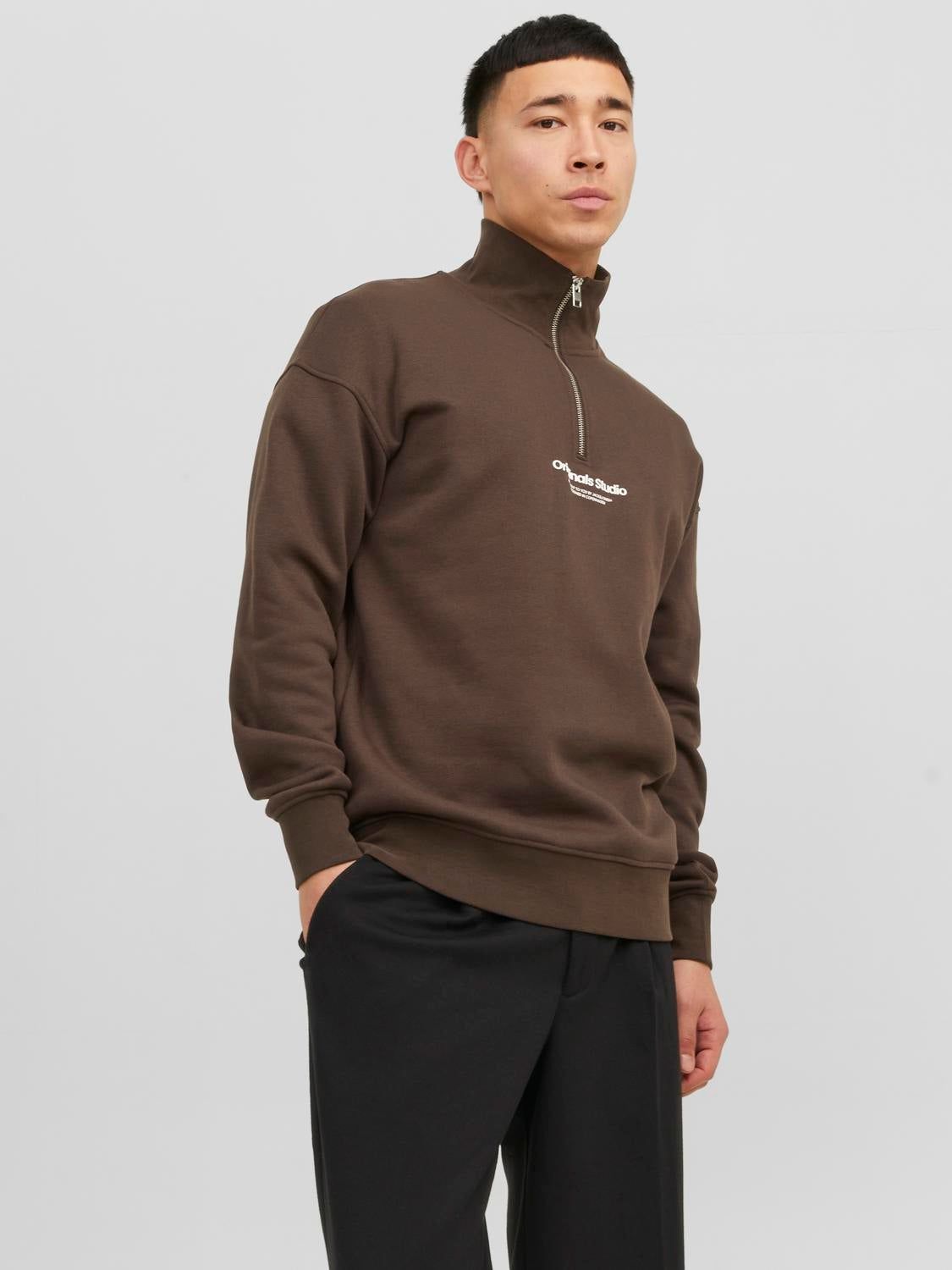 Text Half Zip Sweatshirt sold by Jack & Jones