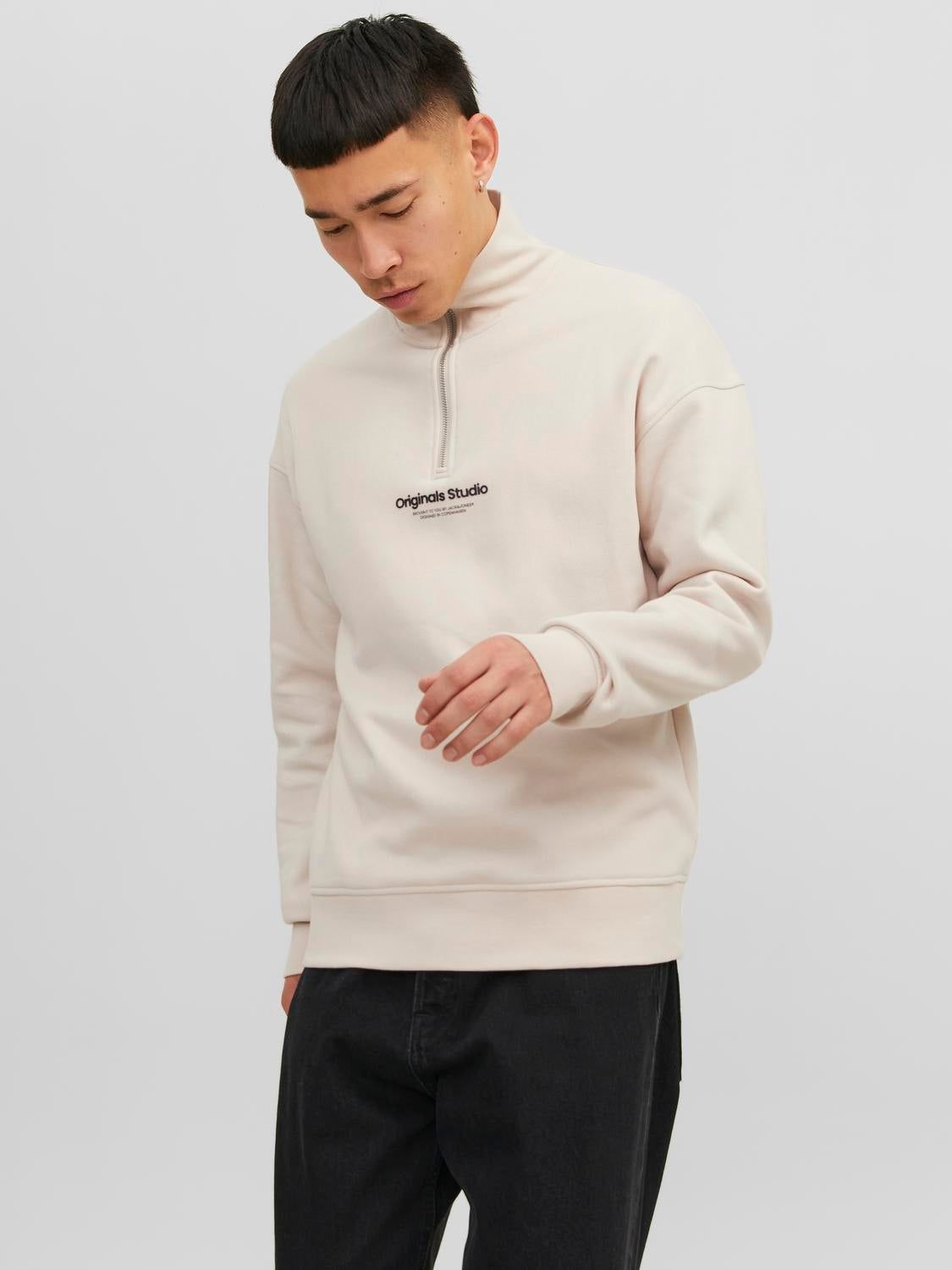 Text Half Zip Sweatshirt sold by Jack & Jones
