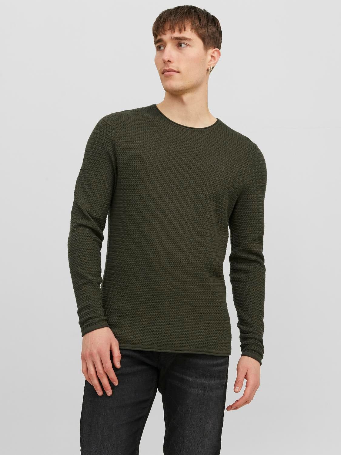 Plain Crew Neck Jumper sold by Jack & Jones