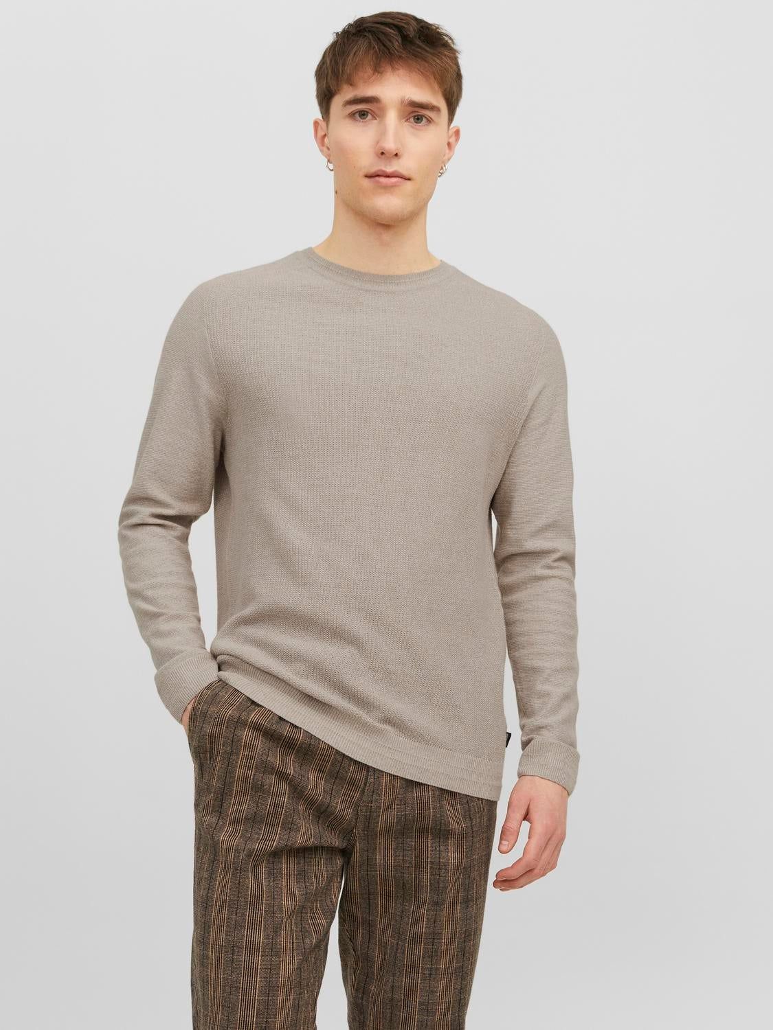 Plain Crew Neck Jumper sold by Jack & Jones