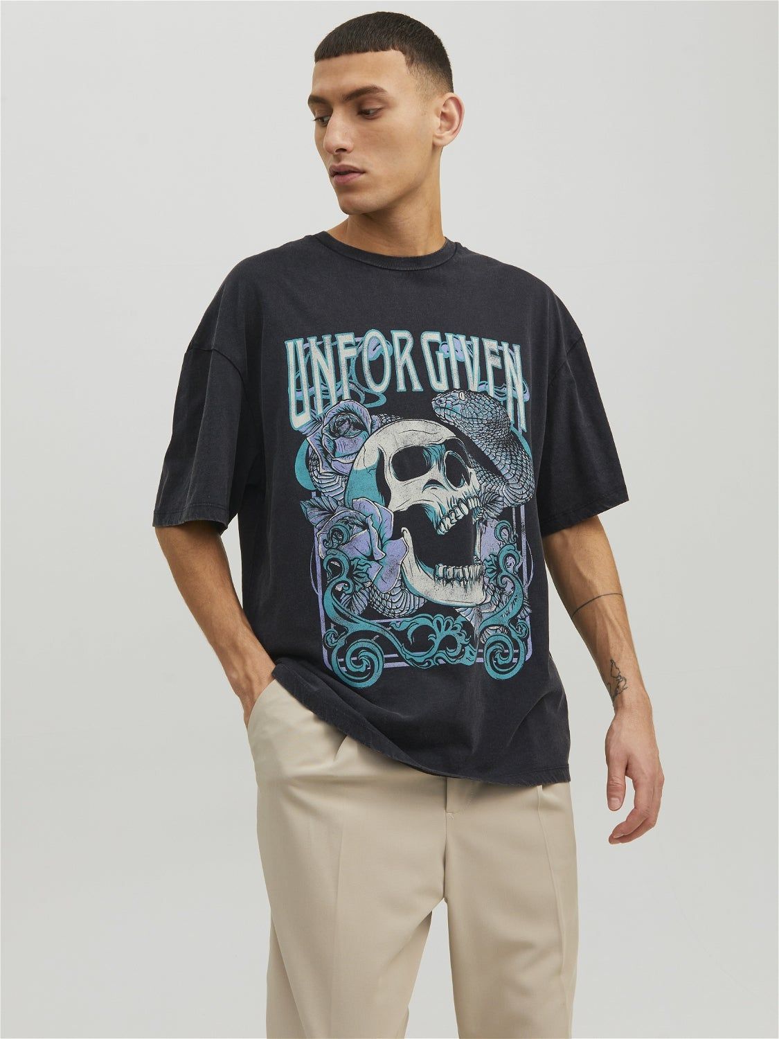 Printed Crew neck T-shirt sold by Jack & Jones