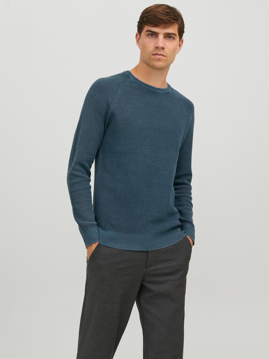 Plain Crew Neck Jumper sold by Jack & Jones