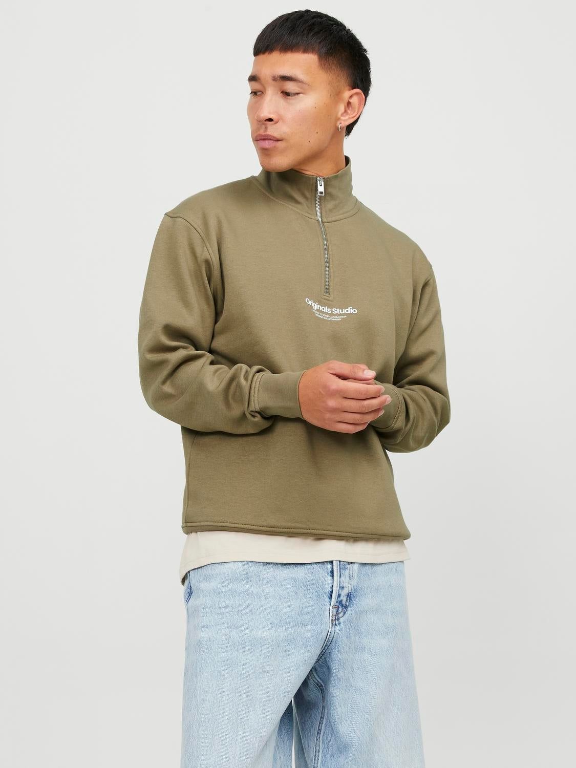 Text Half Zip Sweatshirt sold by Jack & Jones
