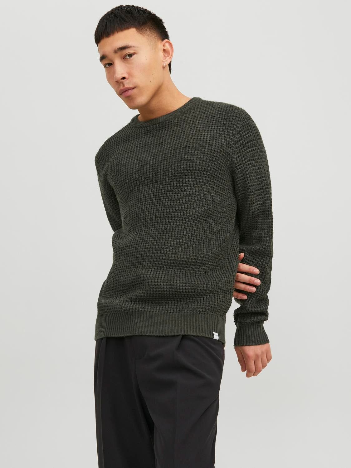 Plain Crew Neck Jumper sold by Jack & Jones