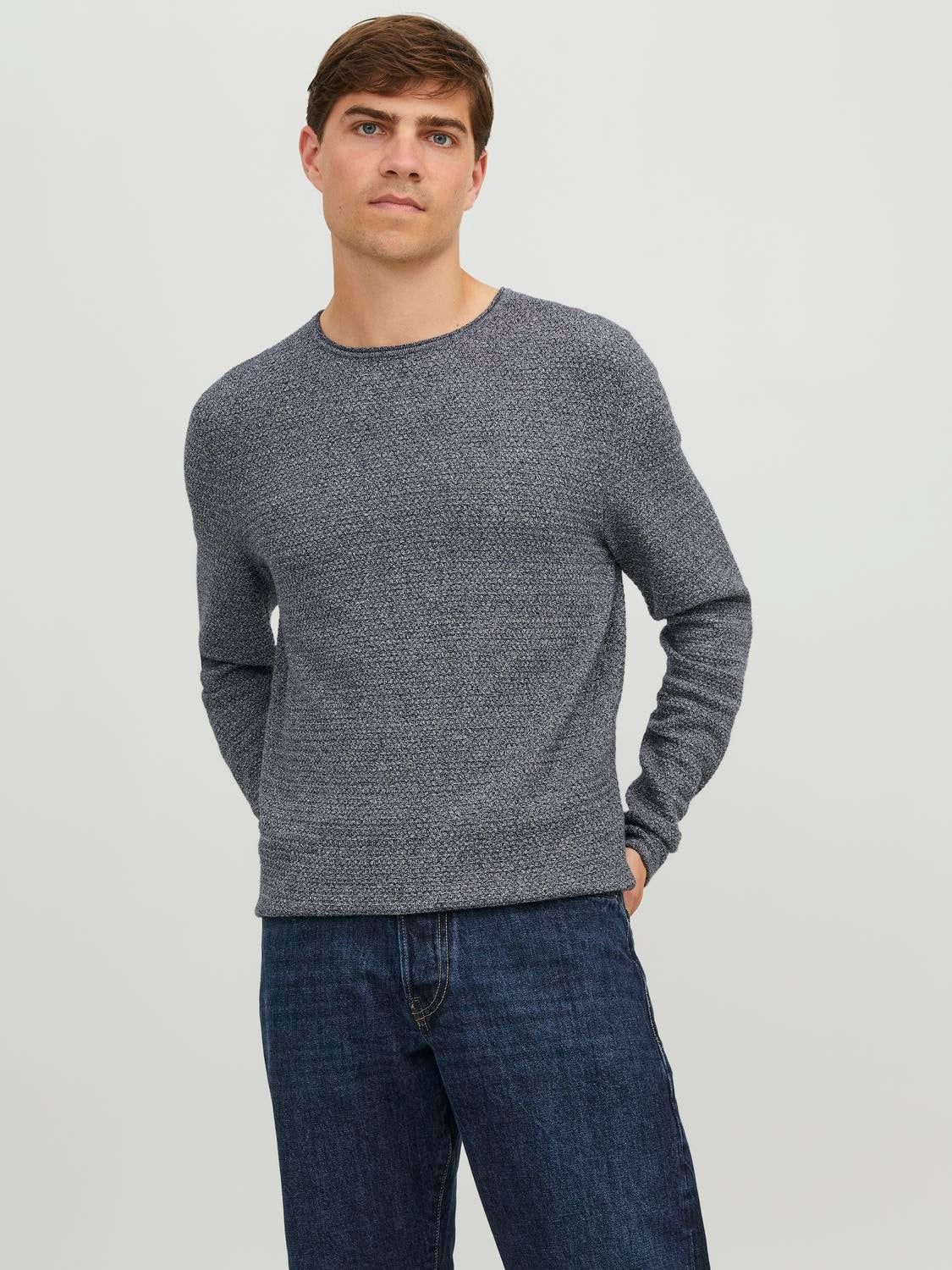Plain Crew Neck Jumper sold by Jack & Jones