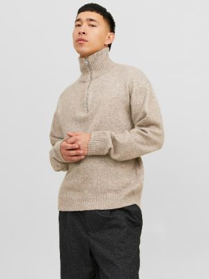 Plain Half Zip Jumper sold by Jack & Jones