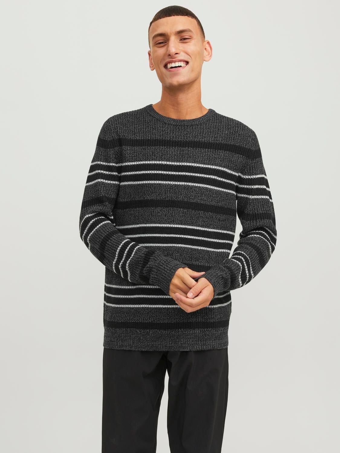 Striped Crew Neck Jumper sold by Jack & Jones