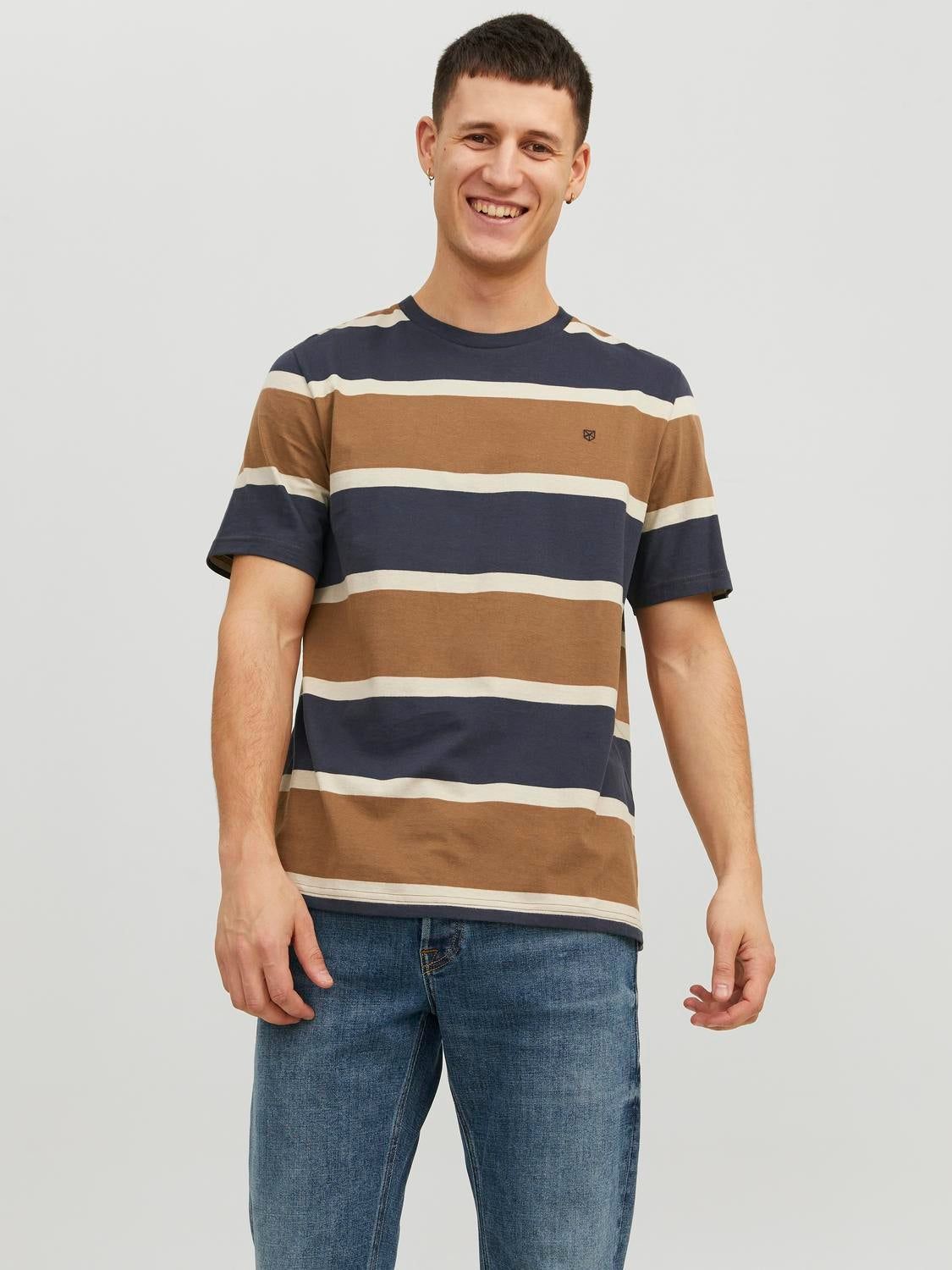 Striped Crew neck T-shirt sold by Jack & Jones