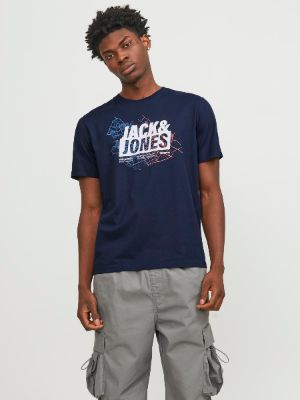 Printed Crew neck T-shirt sold by Jack & Jones