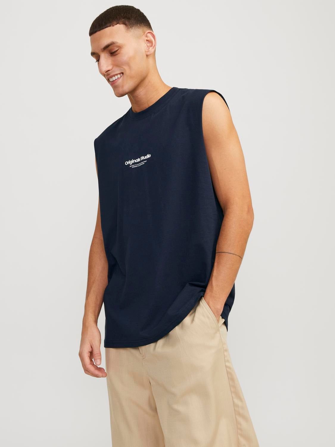 Printed Crew neck Tank top sold by Jack & Jones